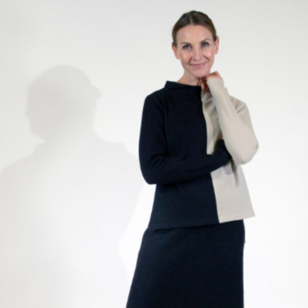 Marja Rak Boiled Wool Elevated Basic Sweater Euc … - image 1